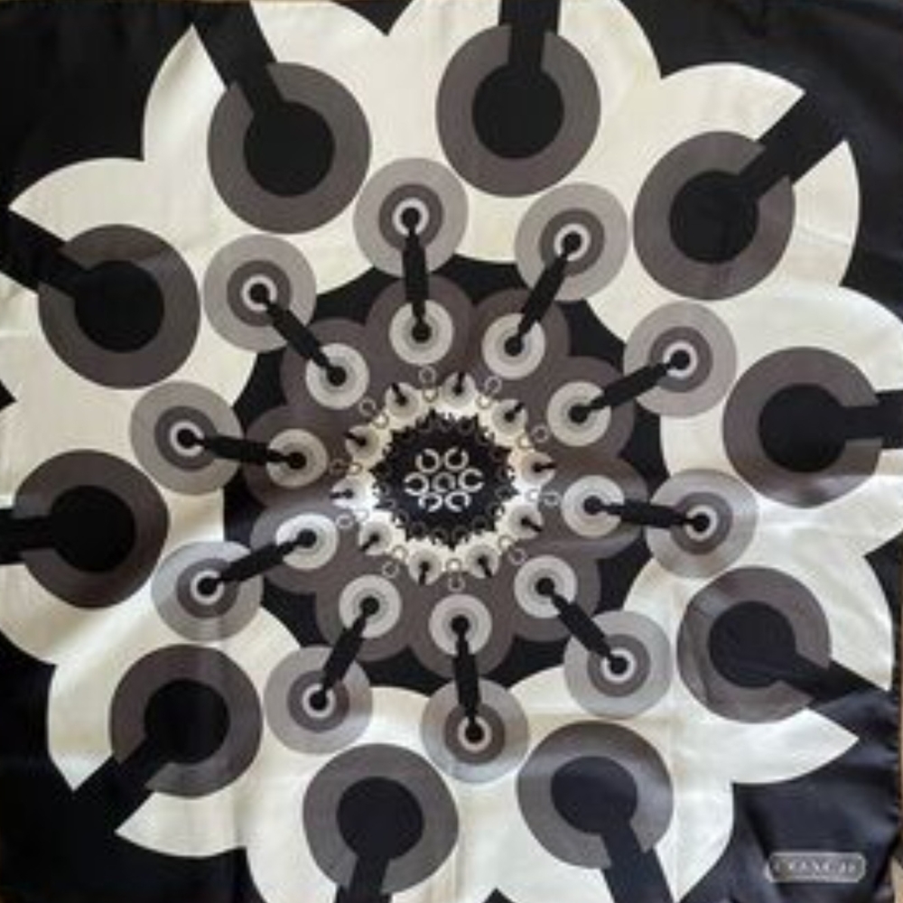 New Silk Coach Monochrome Mandala Accent Pillo